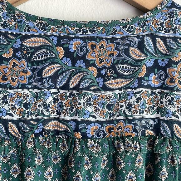 Veronica Beard Mariposa Silk Midi Dress Seagrass Green Multi - Picture 10 of 16